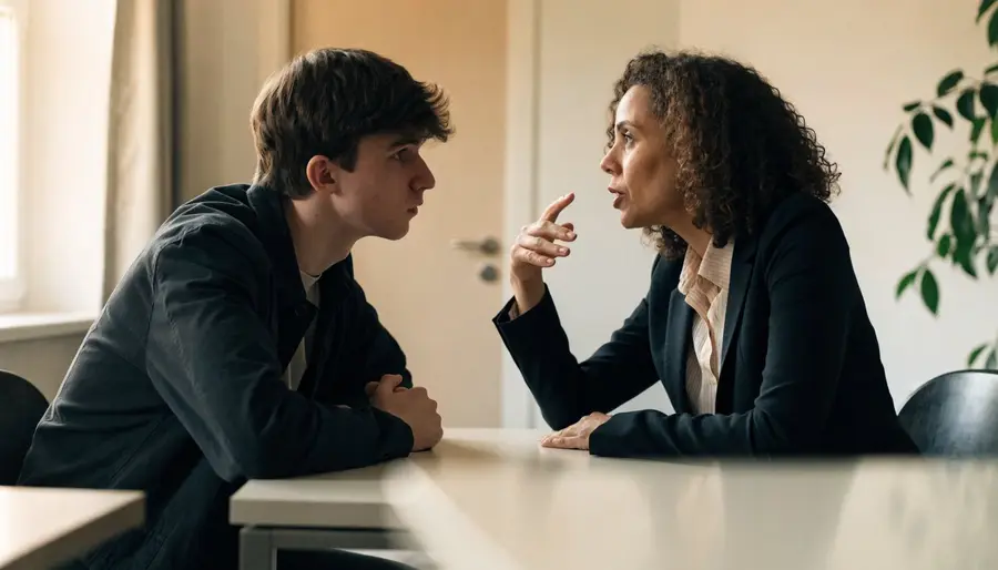 An adviser meeting a young person